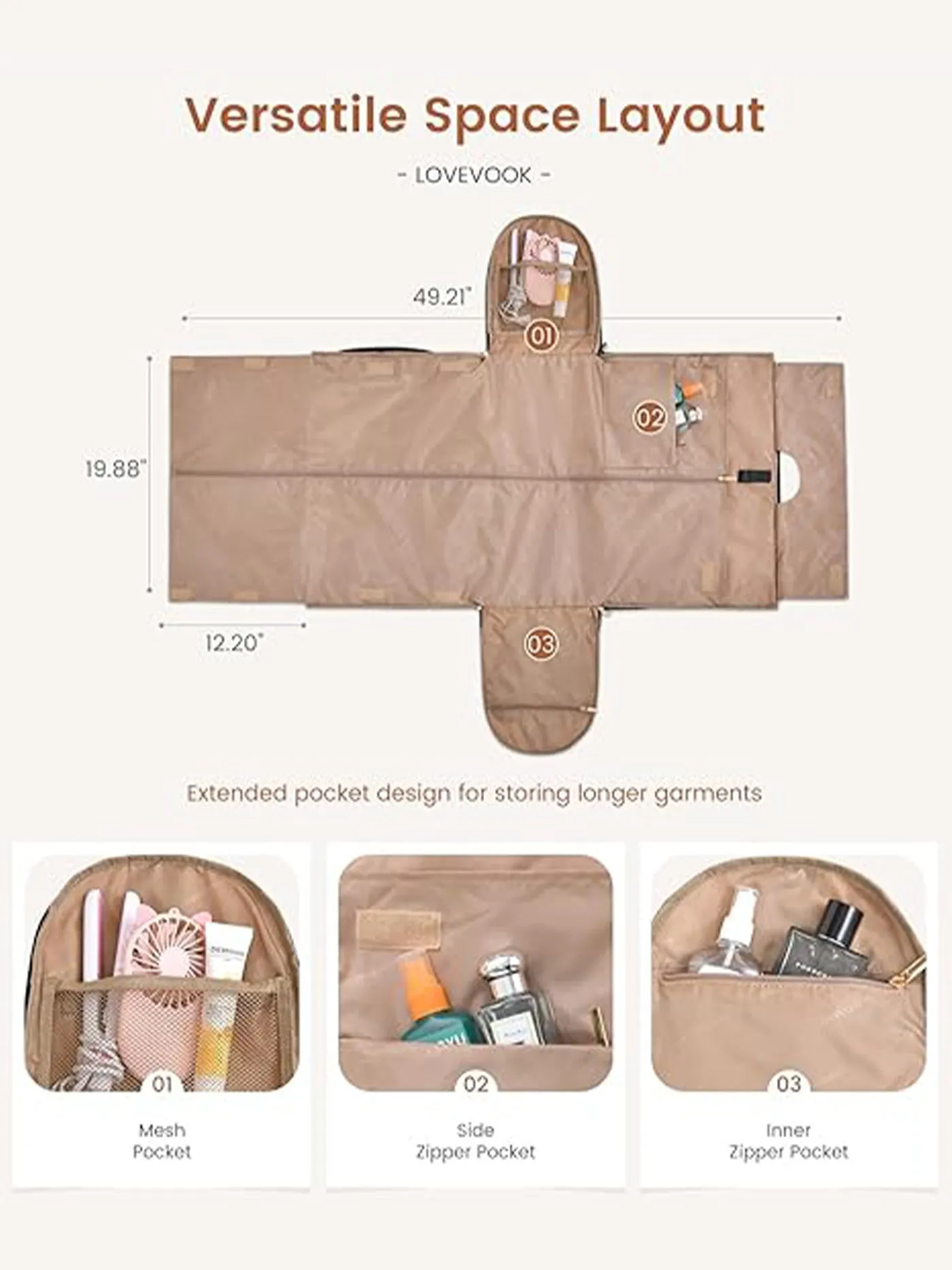 Convertible Garment Bag sold by LOVEVOOK product image thumbnail 4