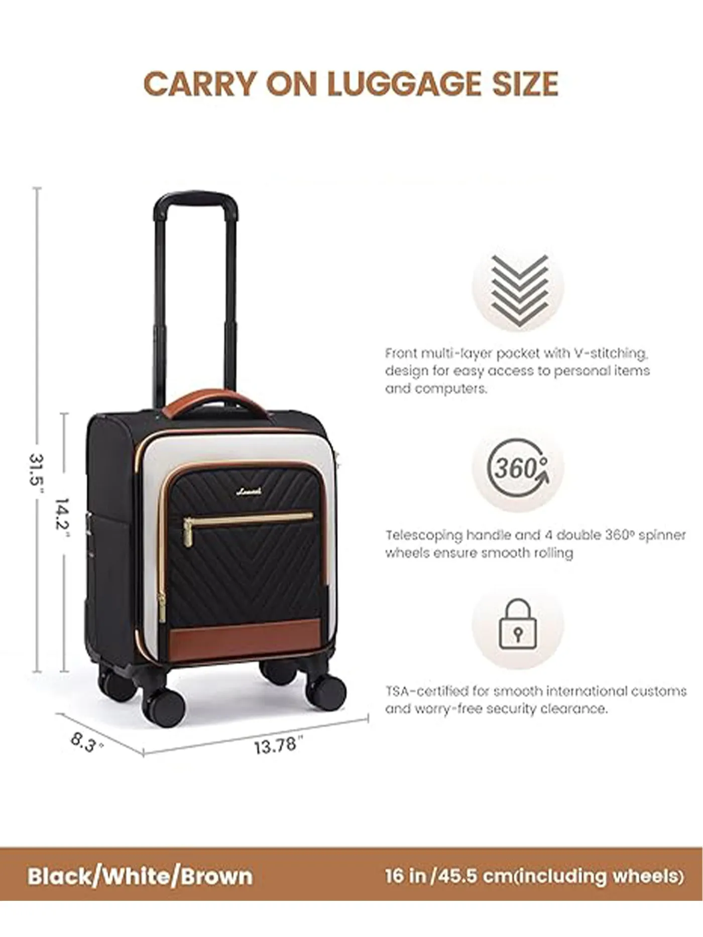 Carry on Luggage 14" 20" (ONLY US ) sold by LOVEVOOK product image thumbnail 3