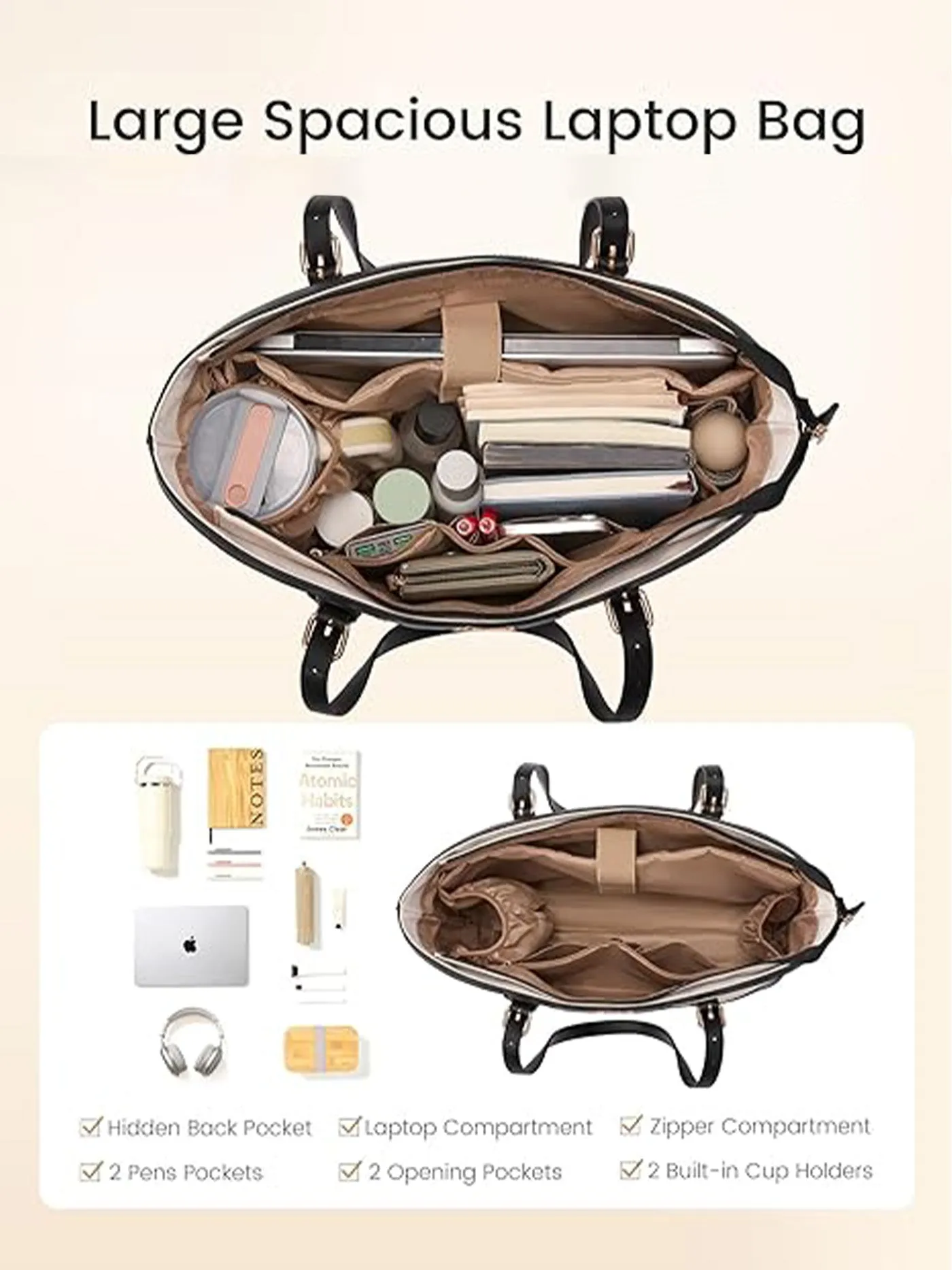 Laptop Tote Bag 15.6" 17.3" sold by LOVEVOOK product image thumbnail 4