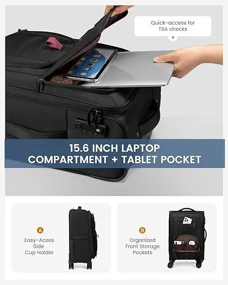 Carry On Luggage 22" 24" 28" (ONLY US) sold by LOVEVOOK product image thumbnail 5