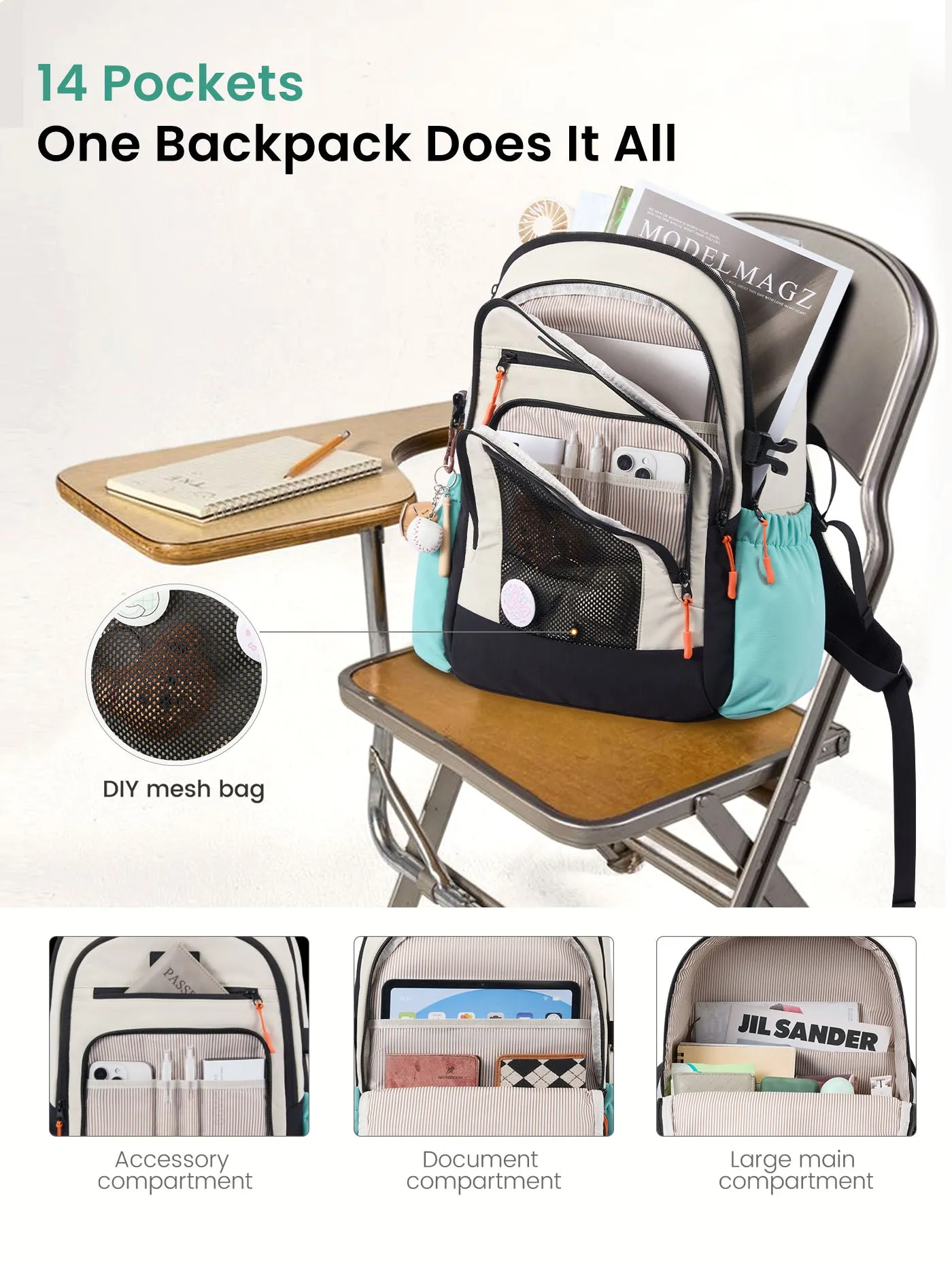 Laptop Backpack Bag 15.6" 17.3" sold by LOVEVOOK product image thumbnail 5