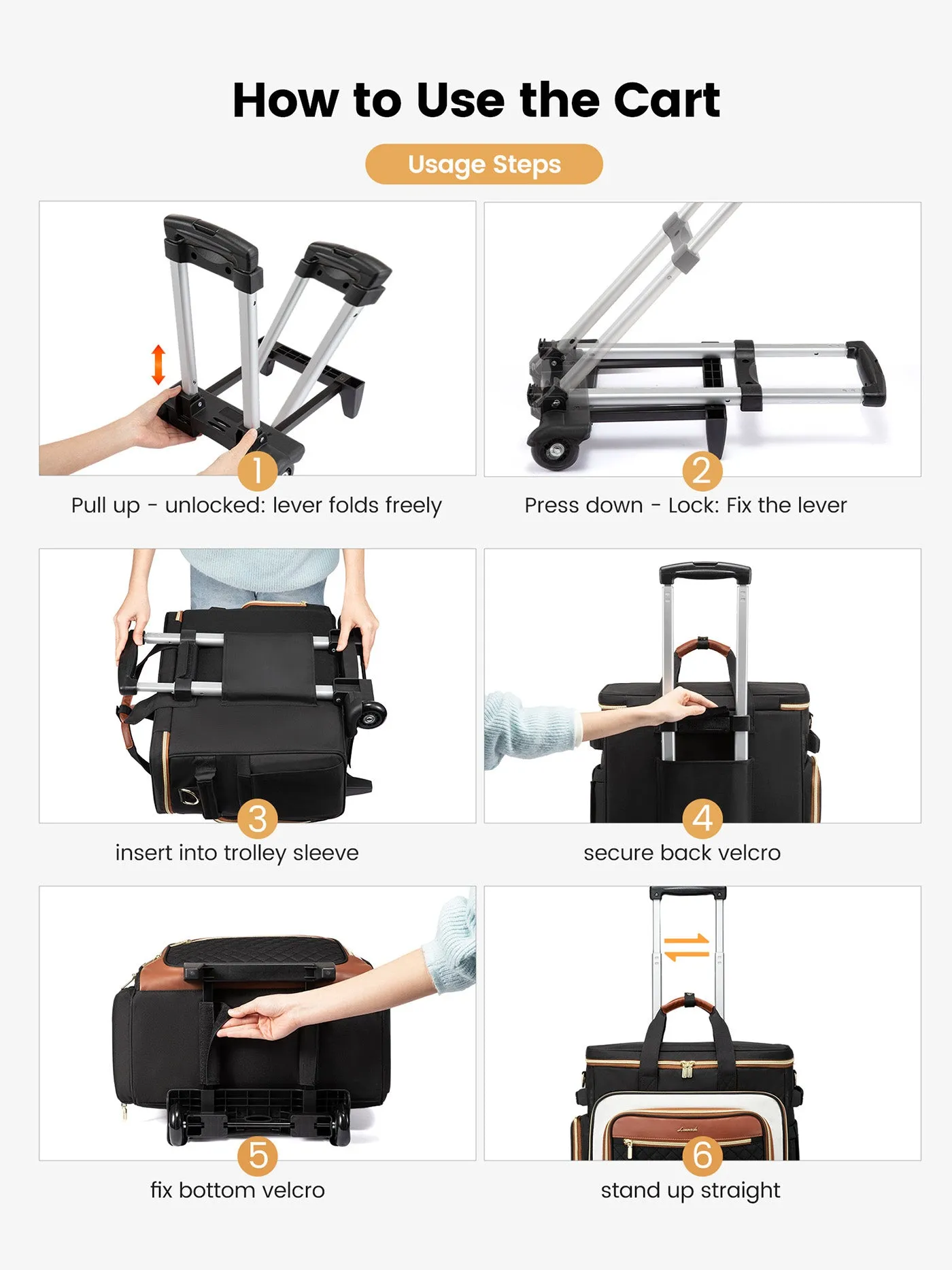 Rolling Tote Bag (ONLY US ) sold by LOVEVOOK product image thumbnail 3