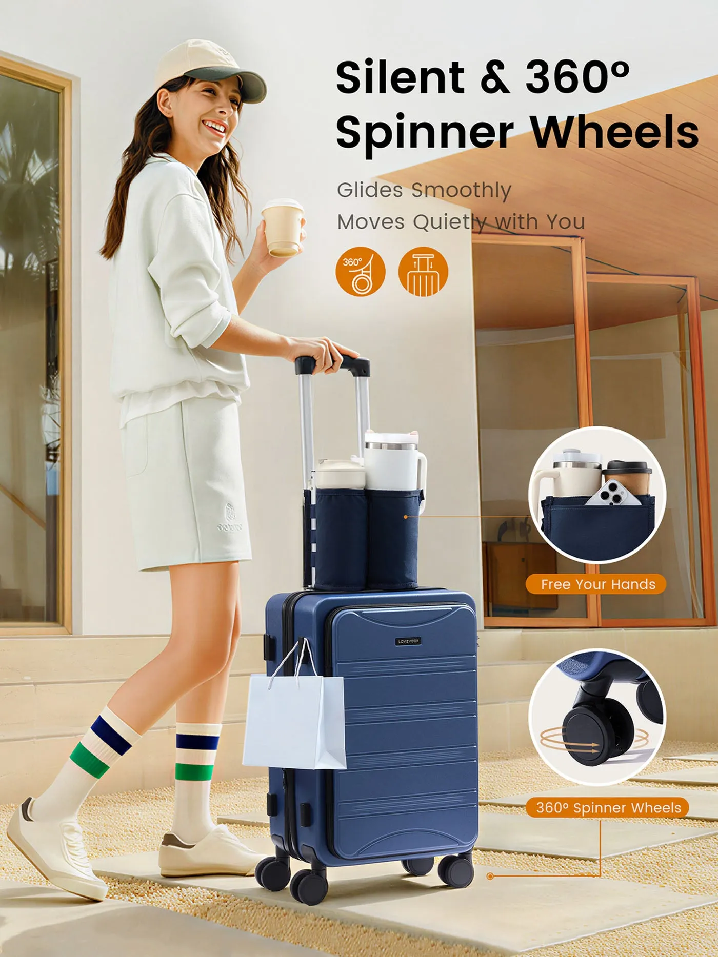 Carry On Luggage 20" (ONLY US ) sold by LOVEVOOK product image thumbnail 5