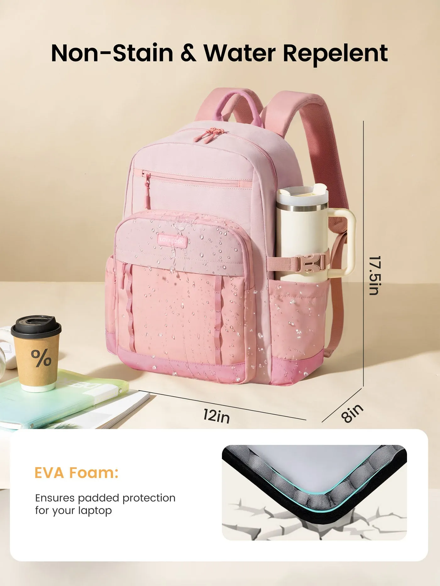 Laptop Backpack 15.6" 17" 18" sold by LOVEVOOK product image thumbnail 4
