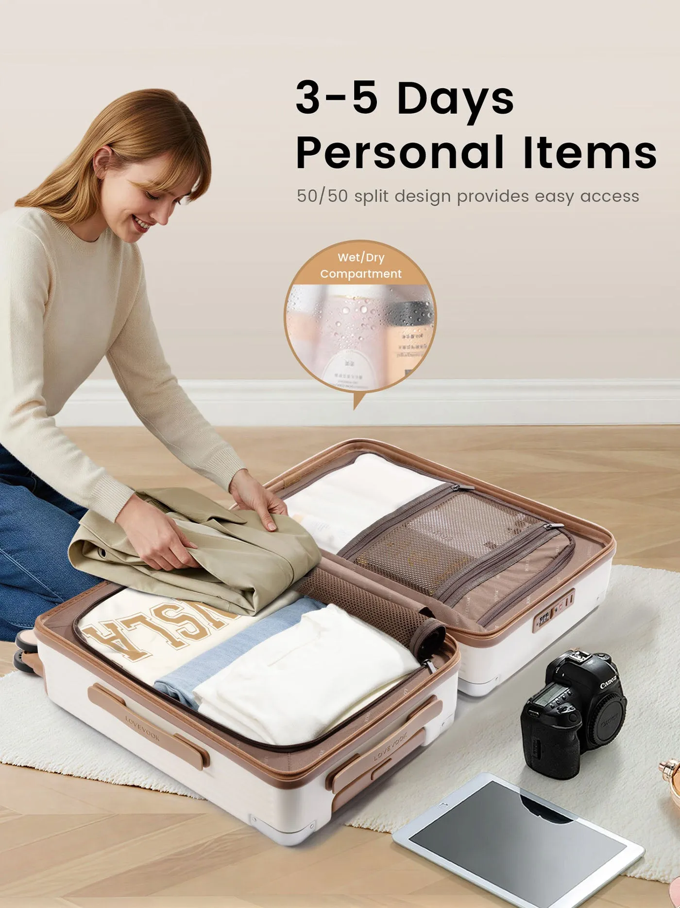 Carry On Luggage 20"(ONLY US ) sold by LOVEVOOK product image thumbnail 4
