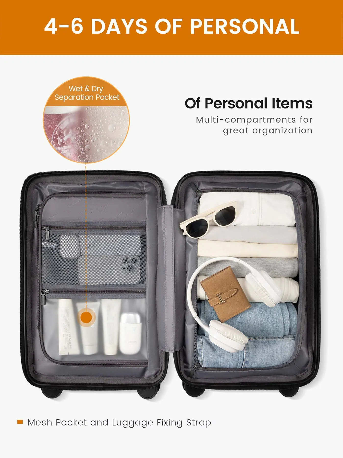 Carry On Luggage 22" 24"(ONLY US ) sold by LOVEVOOK product image thumbnail 5