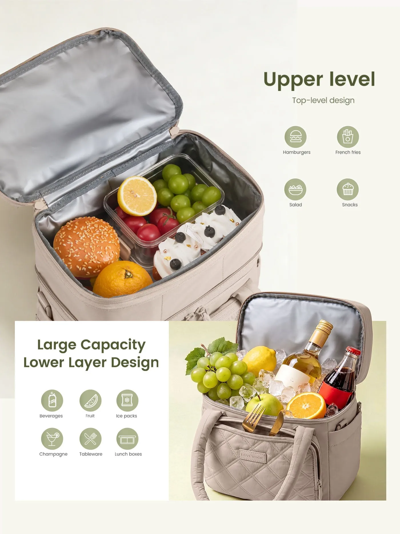 Insulated Lunch Bag 15L/22L sold by LOVEVOOK product image thumbnail 5