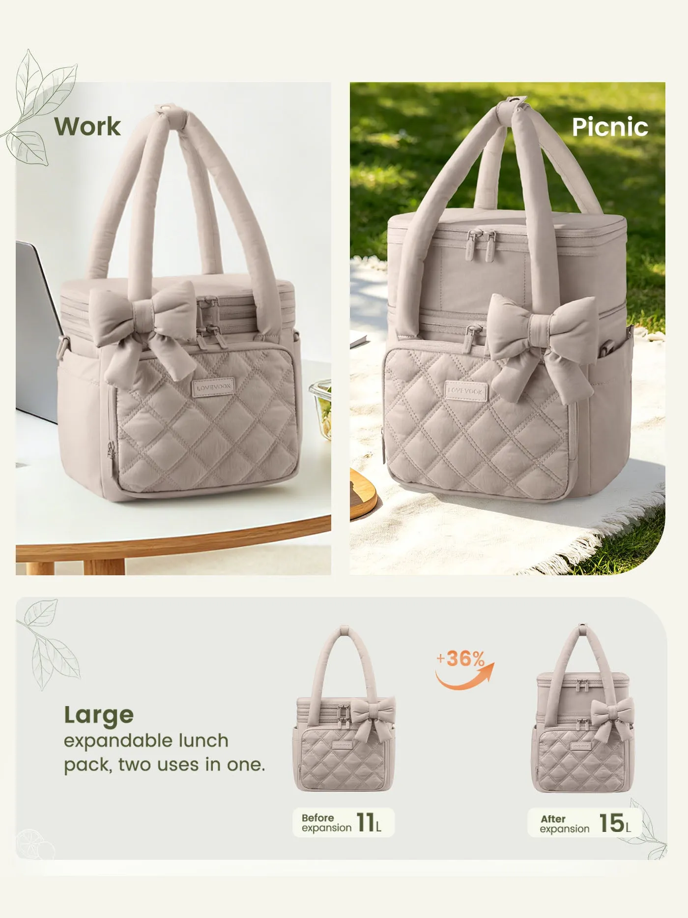 Insulated Lunch Bag 15L/22L sold by LOVEVOOK product image thumbnail 2