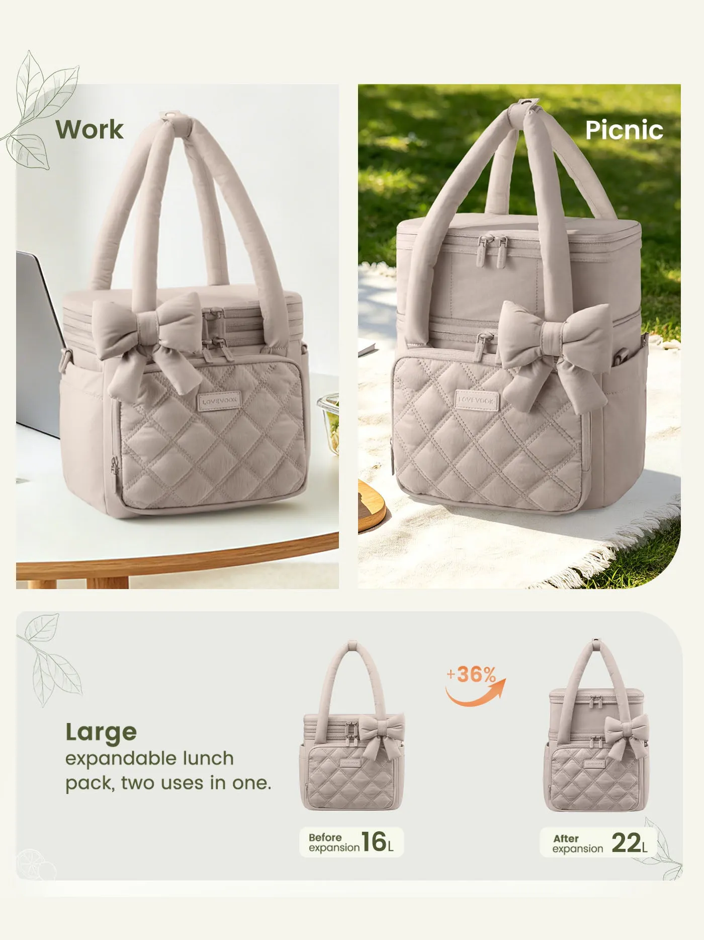 Insulated Lunch Bag 15L/22L sold by LOVEVOOK product image thumbnail 3