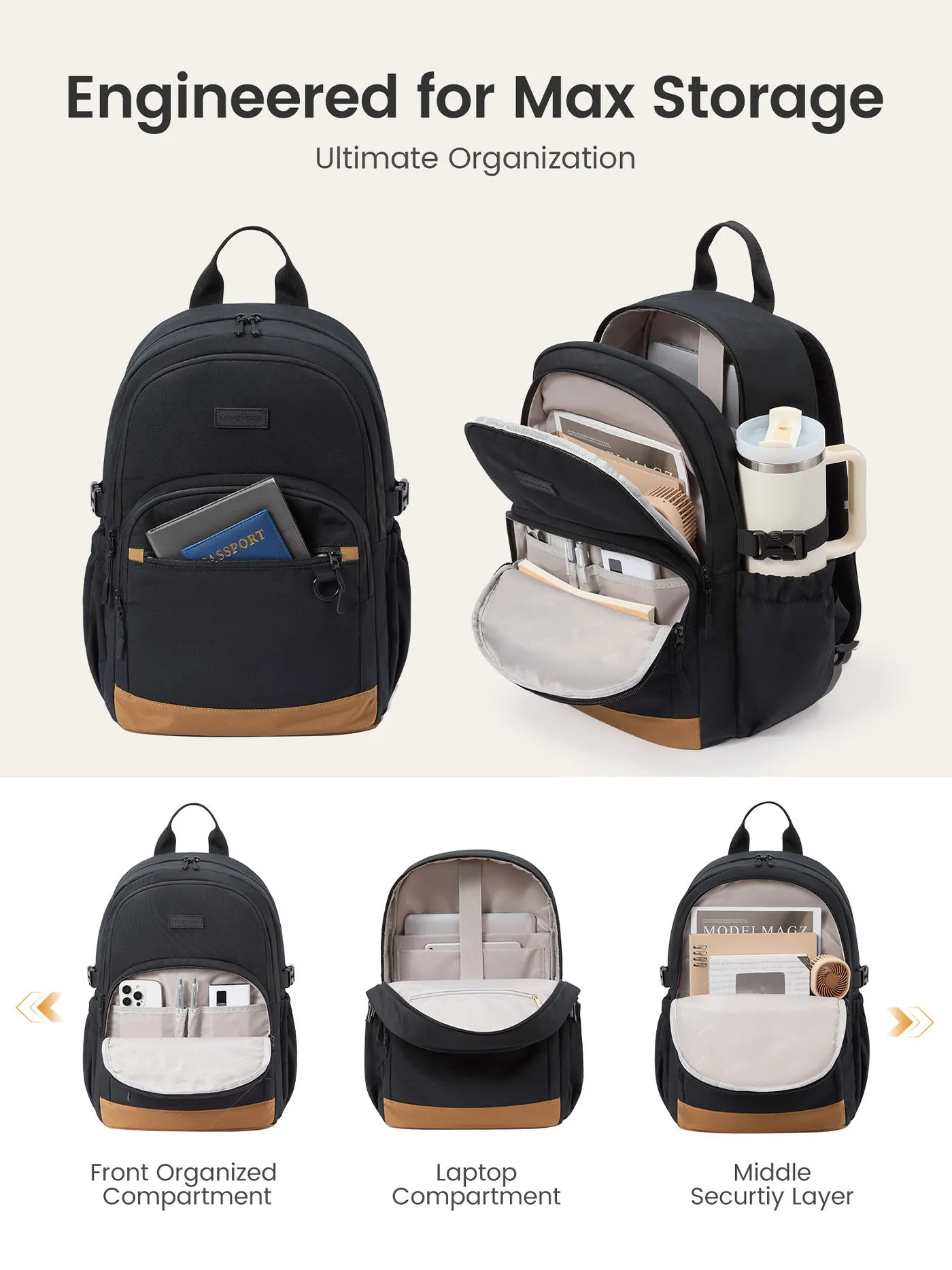 Travel Laptop Backpack 15.6" 17.3" sold by LOVEVOOK product image thumbnail 4