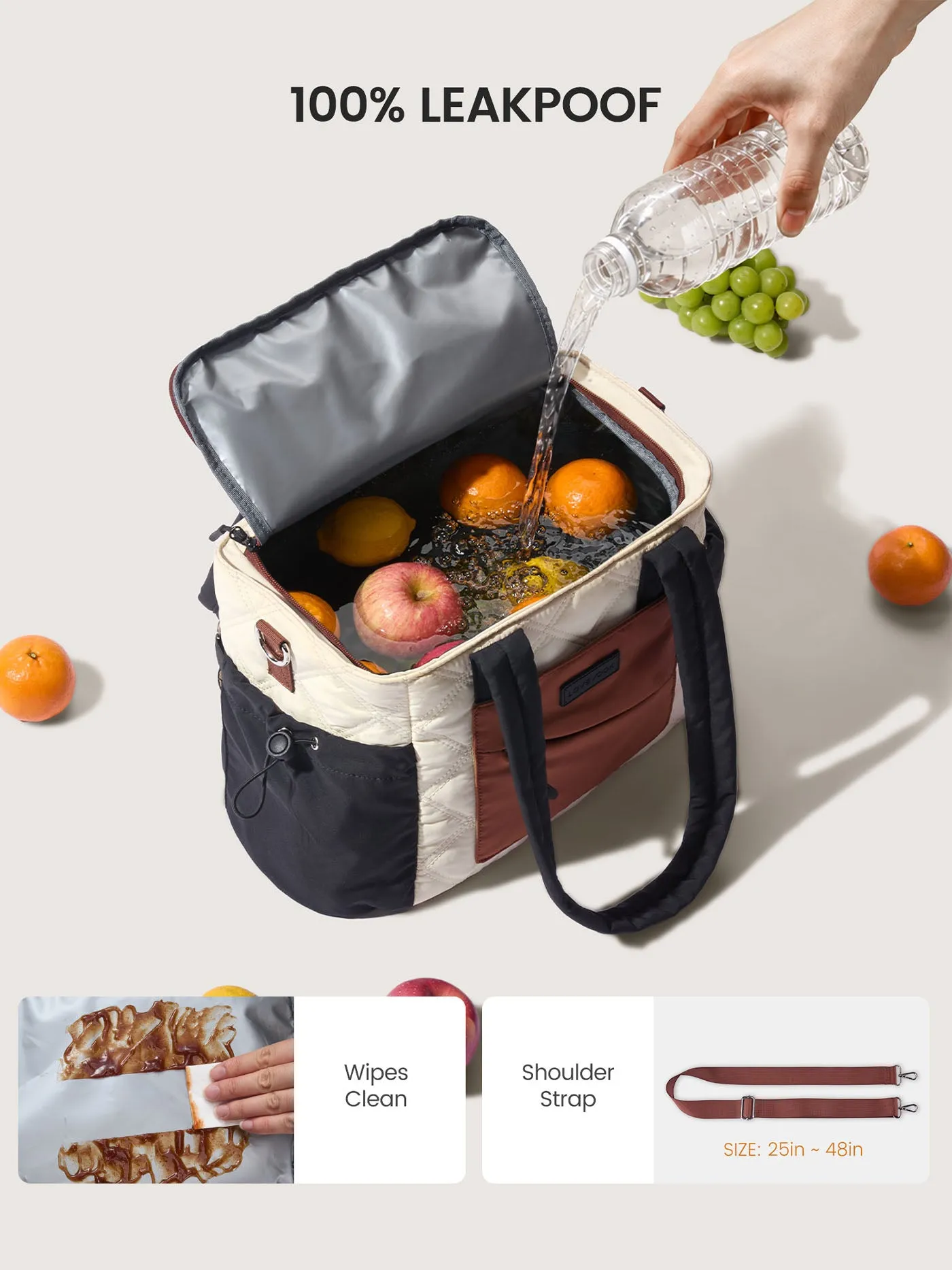 Quilted Insulated Lunch Bag 15L/18L sold by LOVEVOOK product image thumbnail 5