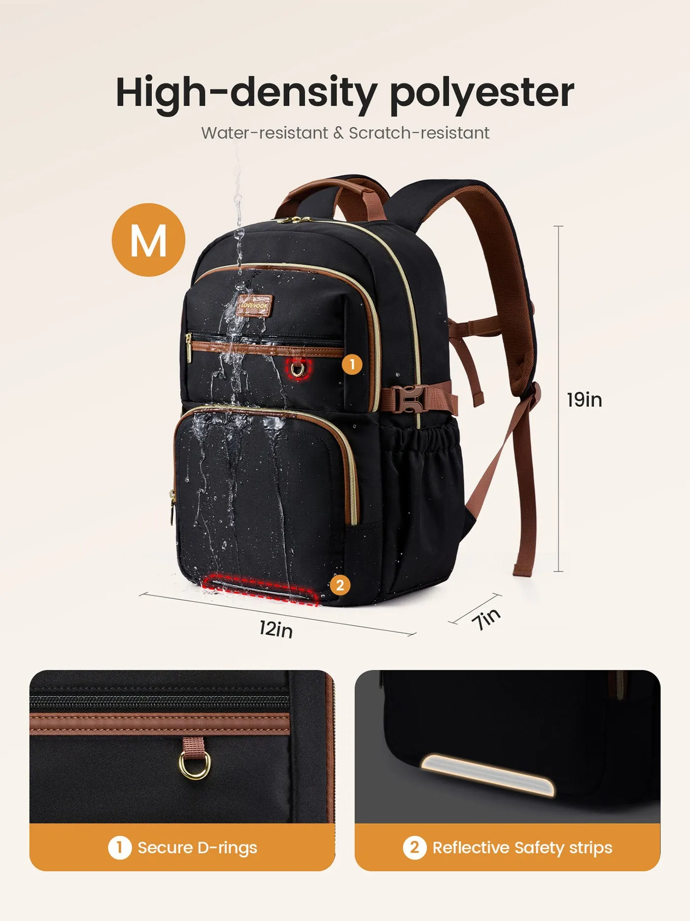 Laptop Backpack 15.6" 17.3" sold by LOVEVOOK product image thumbnail 4