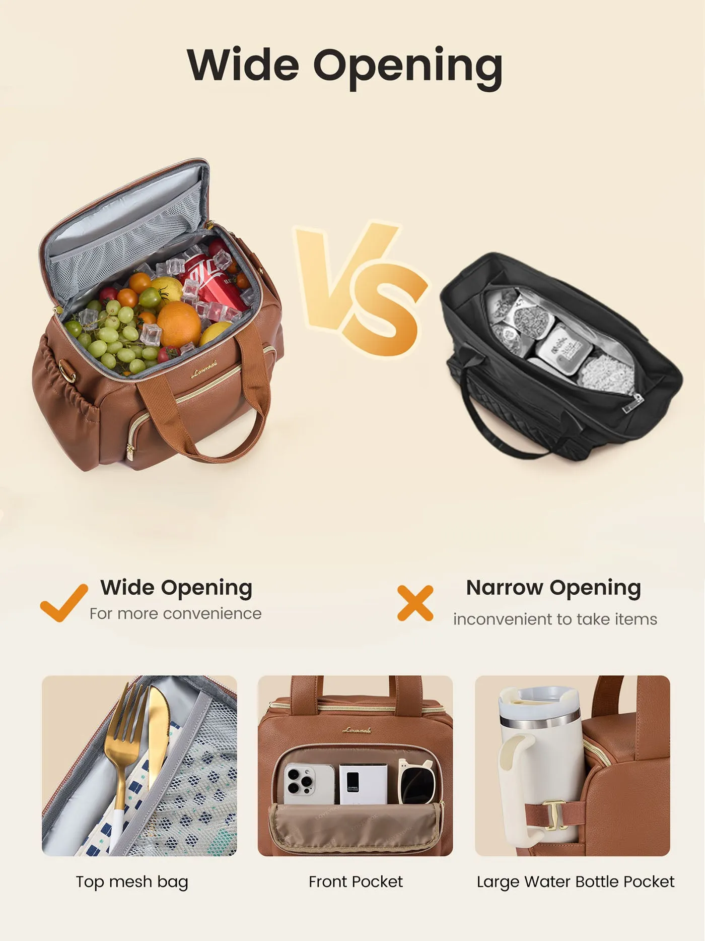 Insulated Lunch Bag 11L/16.5L sold by LOVEVOOK product image thumbnail 5