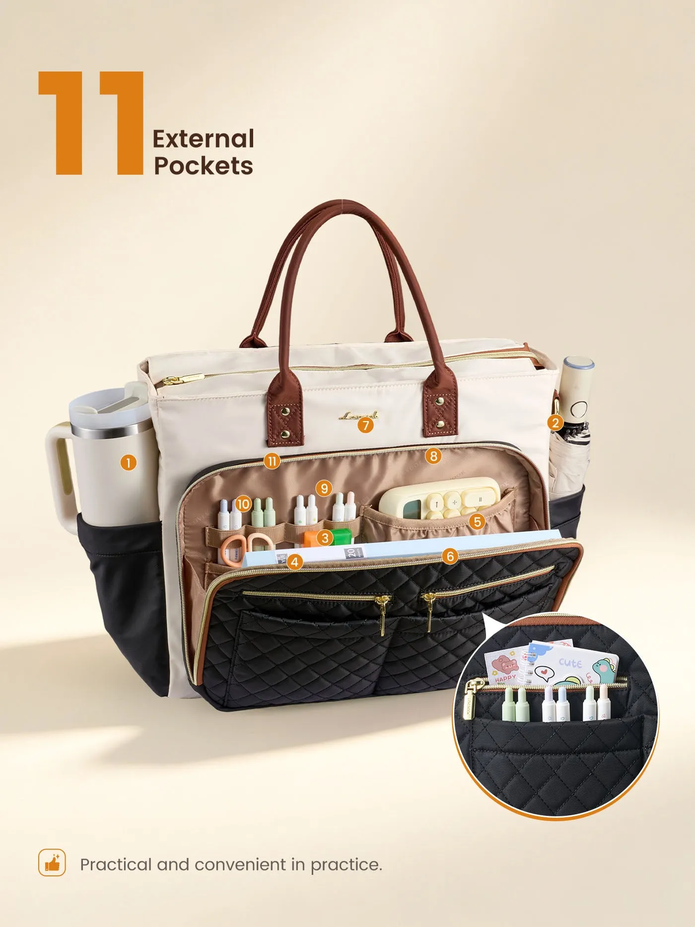 Laptop Tote Bag 15.6" 17.3",5776 sold by LOVEVOOK product image thumbnail 5
