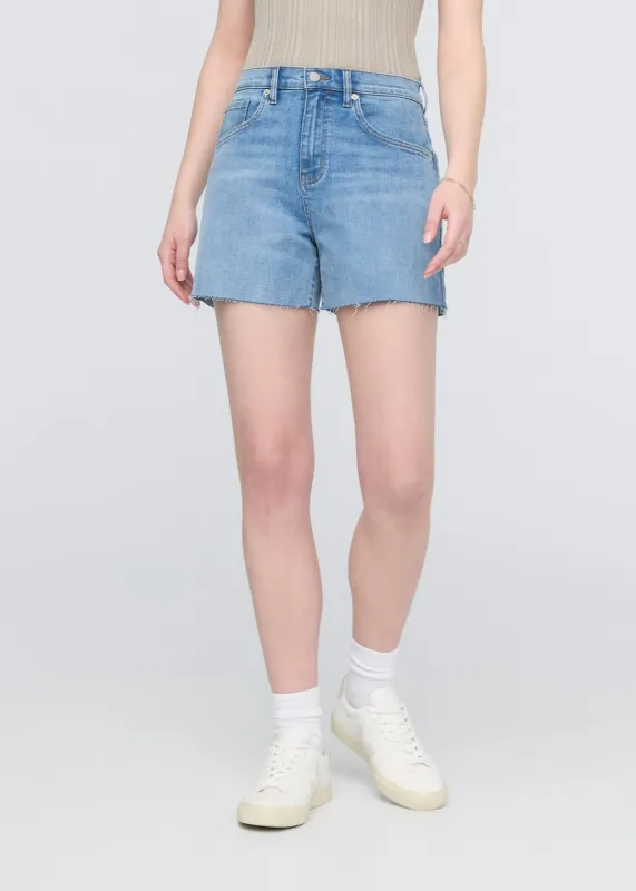 Performance Denim+ High Rise Relaxed Short - Light Heritage sold by DUER