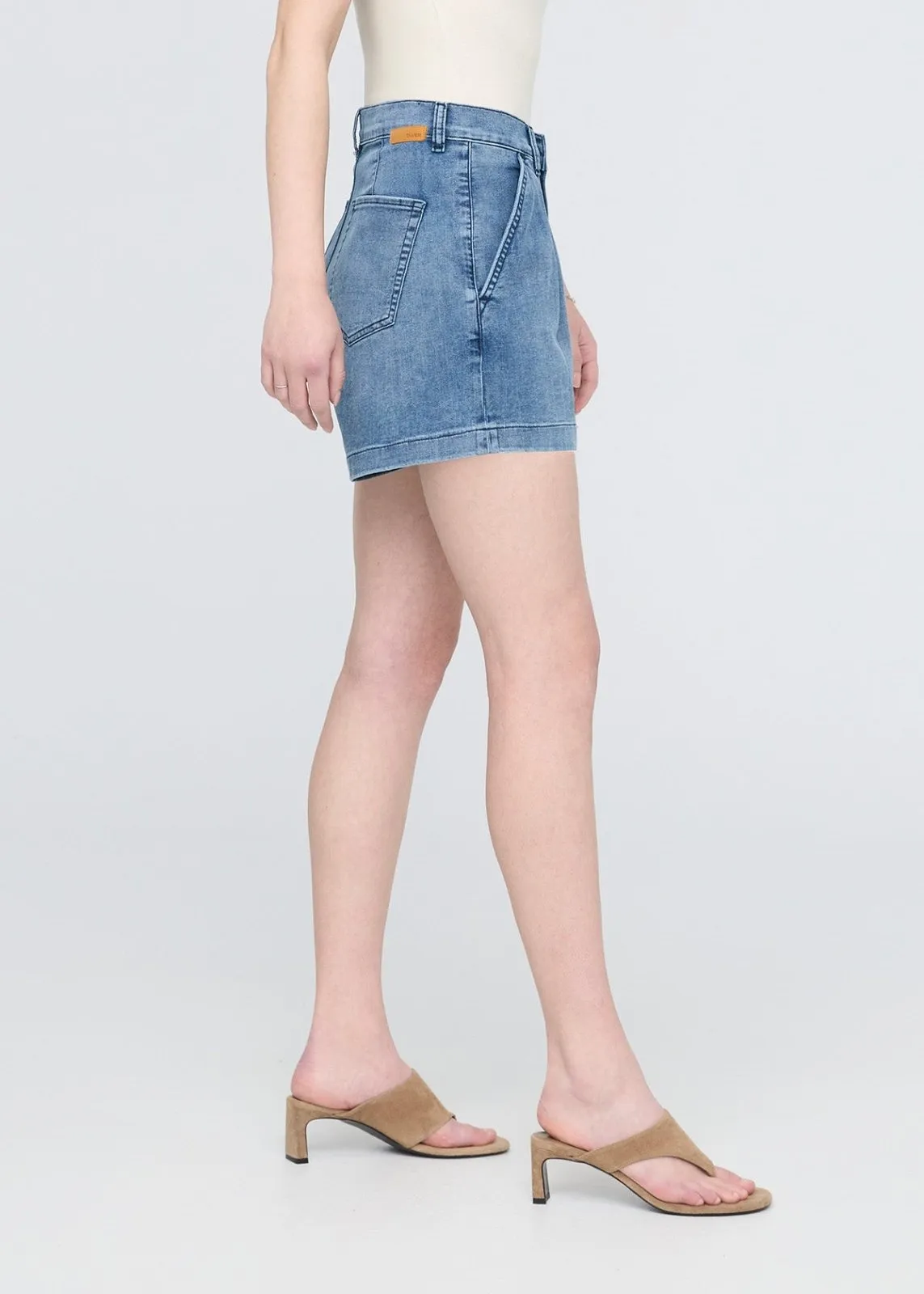 Performance Denim Lite Pleated Short - Slate Indigo sold by DUER product image thumbnail 3