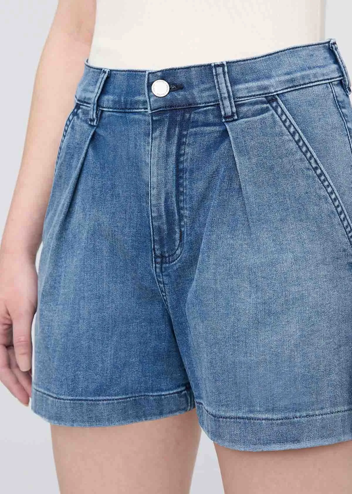 Performance Denim Lite Pleated Short - Slate Indigo sold by DUER product image thumbnail 5