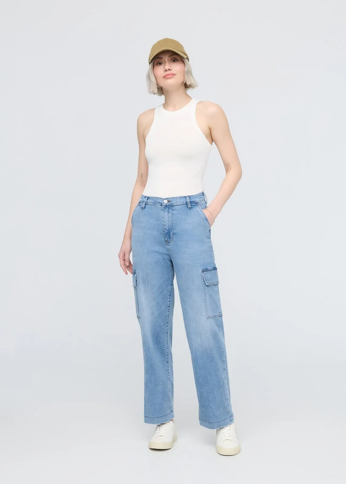 Performance Denim Lite High Rise Cargo - Pacific sold by DUER product image thumbnail 2