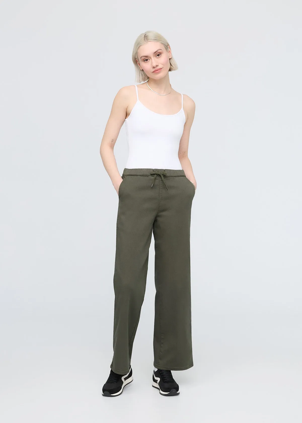 No Sweat Wide Leg Pant - Thyme sold by DUER product image thumbnail 2