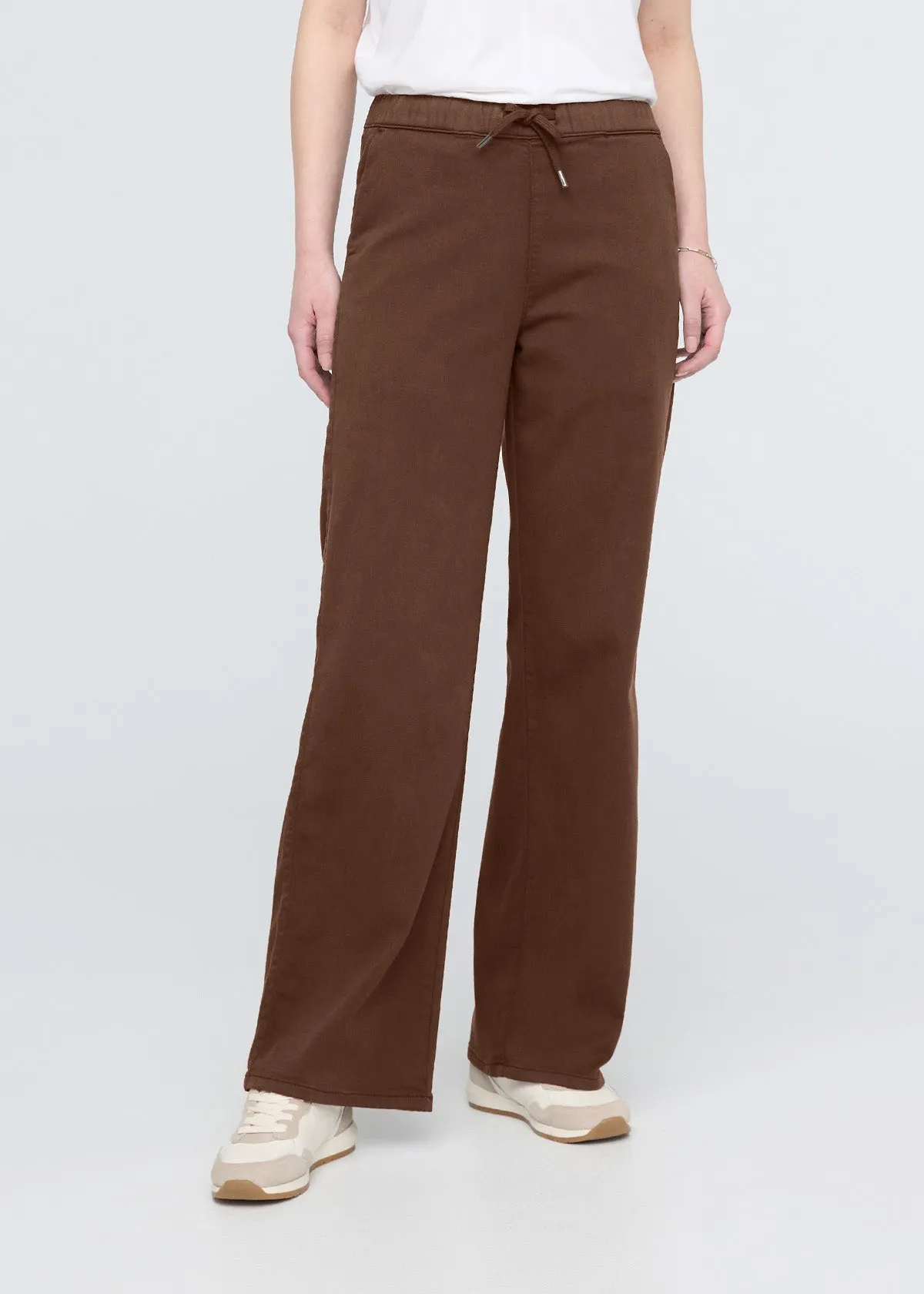 No Sweat Wide Leg Pant - Deep Taupe sold by DUER
