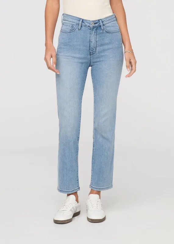 No Sweat Denim High Rise Slim Straight - Mystic Blue sold by DUER