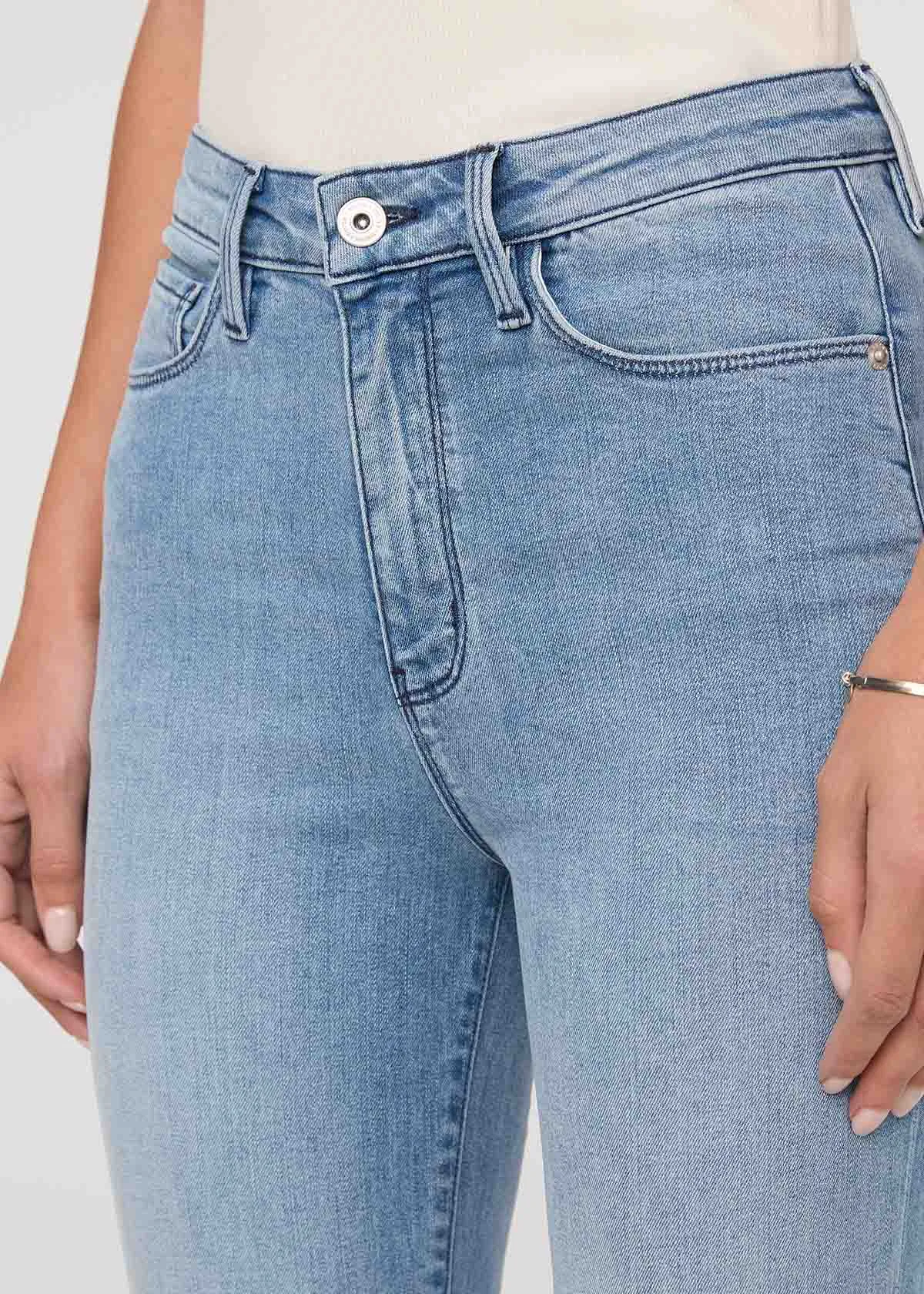 No Sweat Denim High Rise Slim Straight - Mystic Blue sold by DUER product image thumbnail 5