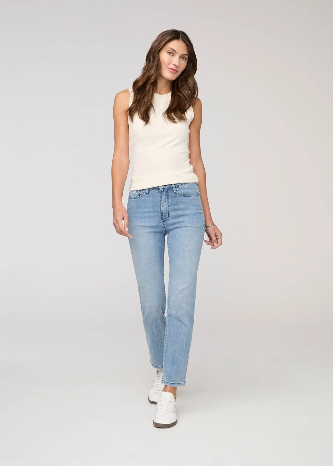 No Sweat Denim High Rise Slim Straight - Mystic Blue sold by DUER product image thumbnail 2