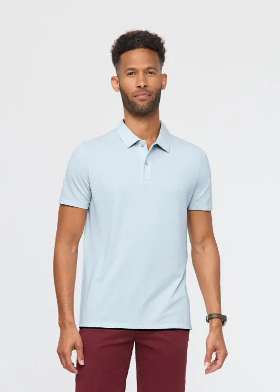 Air Flow Pique Polo - Haze Blue sold by DUER