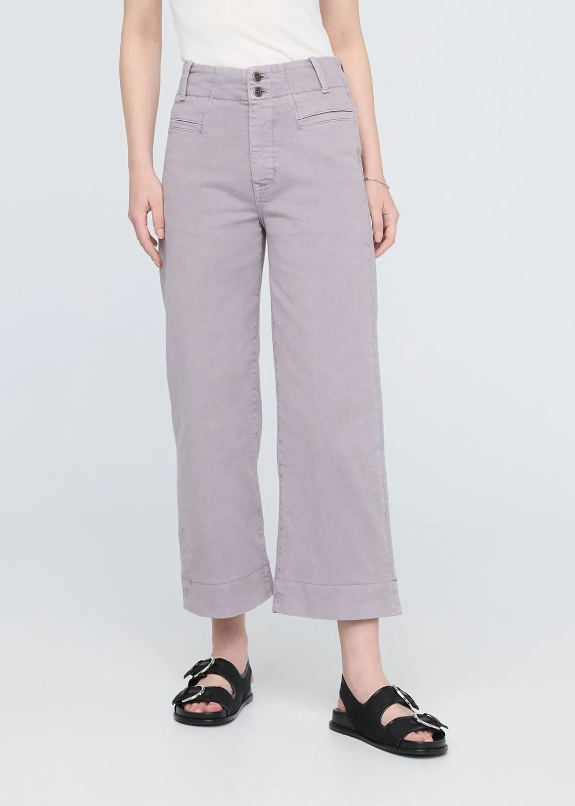 LuxTwill High Rise Trouser - Ash sold by DUER