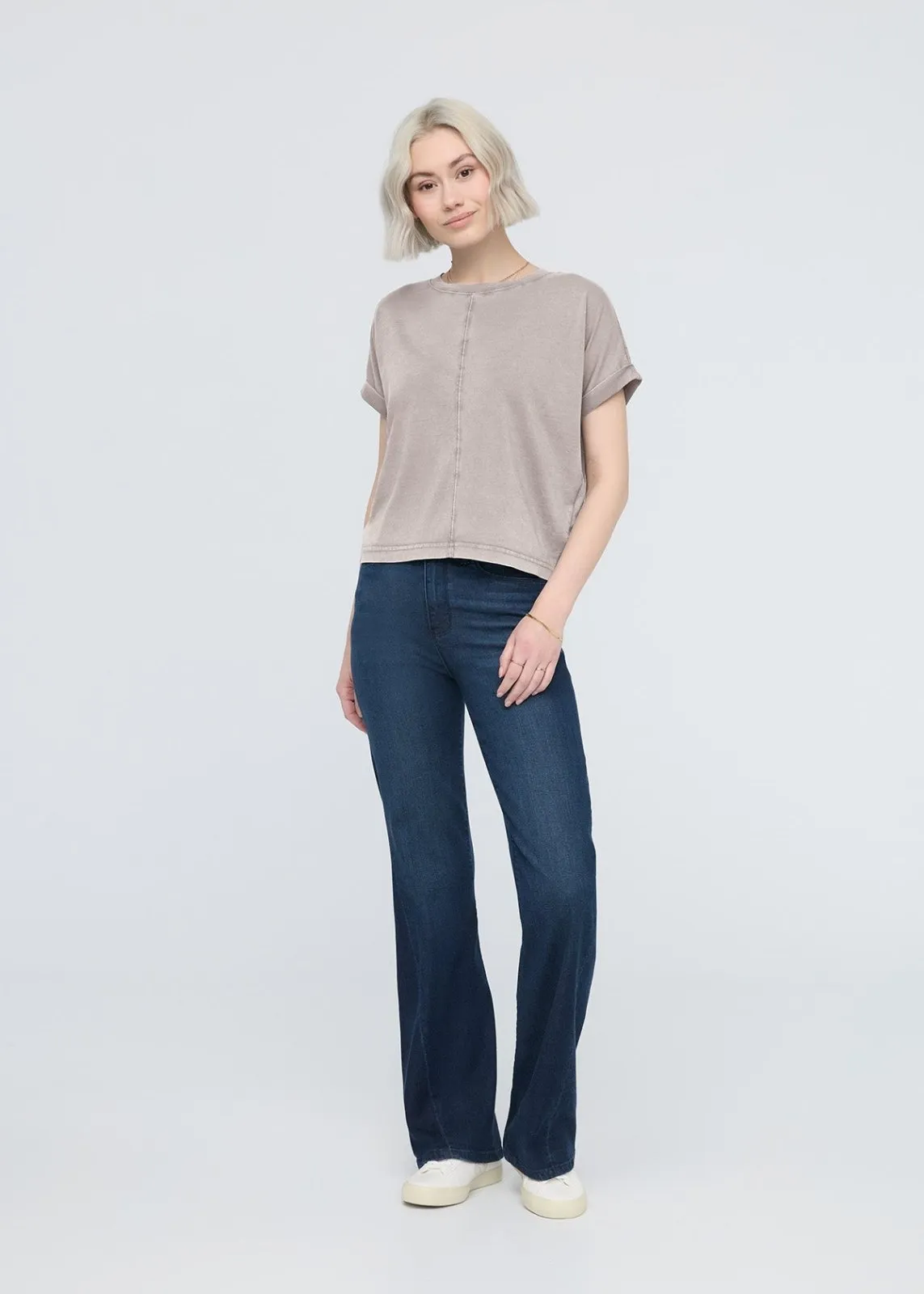 PurePima Vintage Dolman Tee - Washed Stone sold by DUER product image thumbnail 2