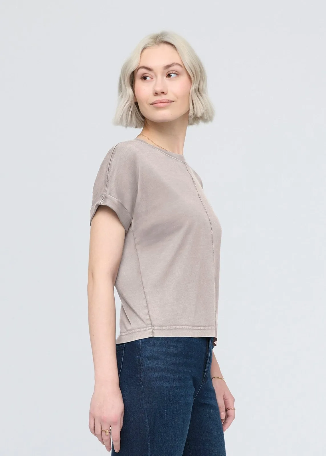 PurePima Vintage Dolman Tee - Washed Stone sold by DUER product image thumbnail 3