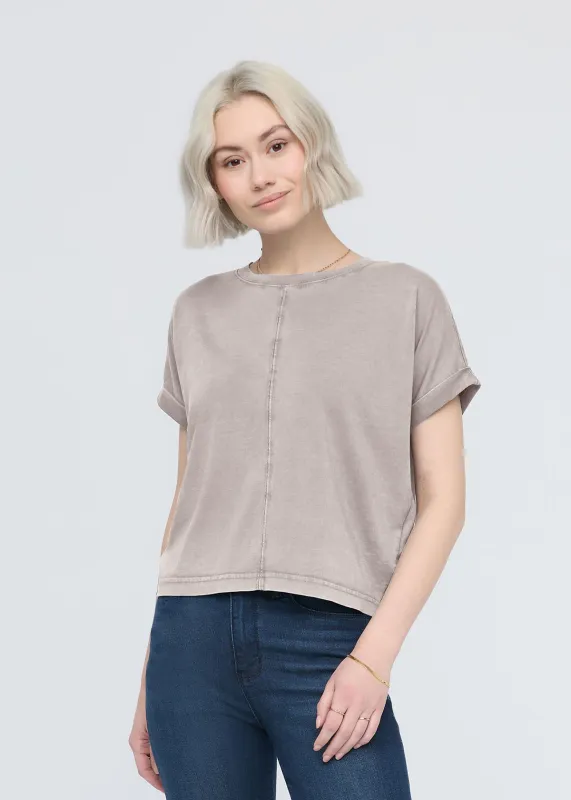 PurePima Vintage Dolman Tee - Washed Stone sold by DUER