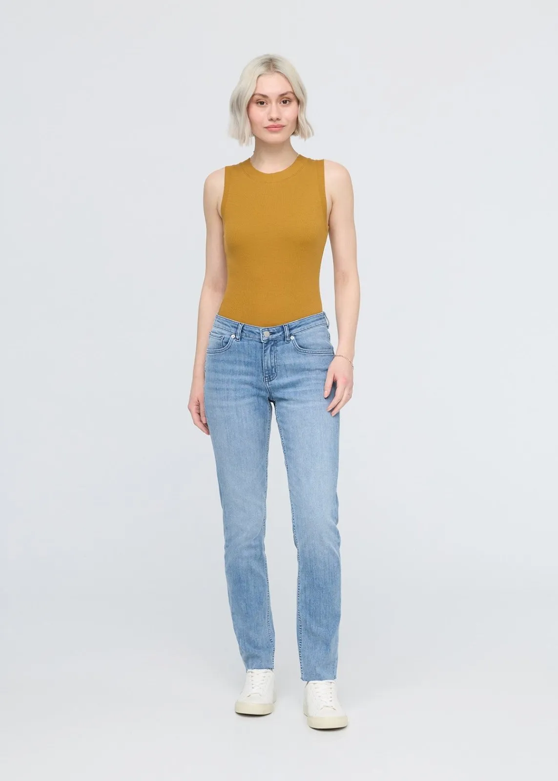 Performance Denim Girlfriend - Hazy Blue (raw hem) sold by DUER product image thumbnail 2