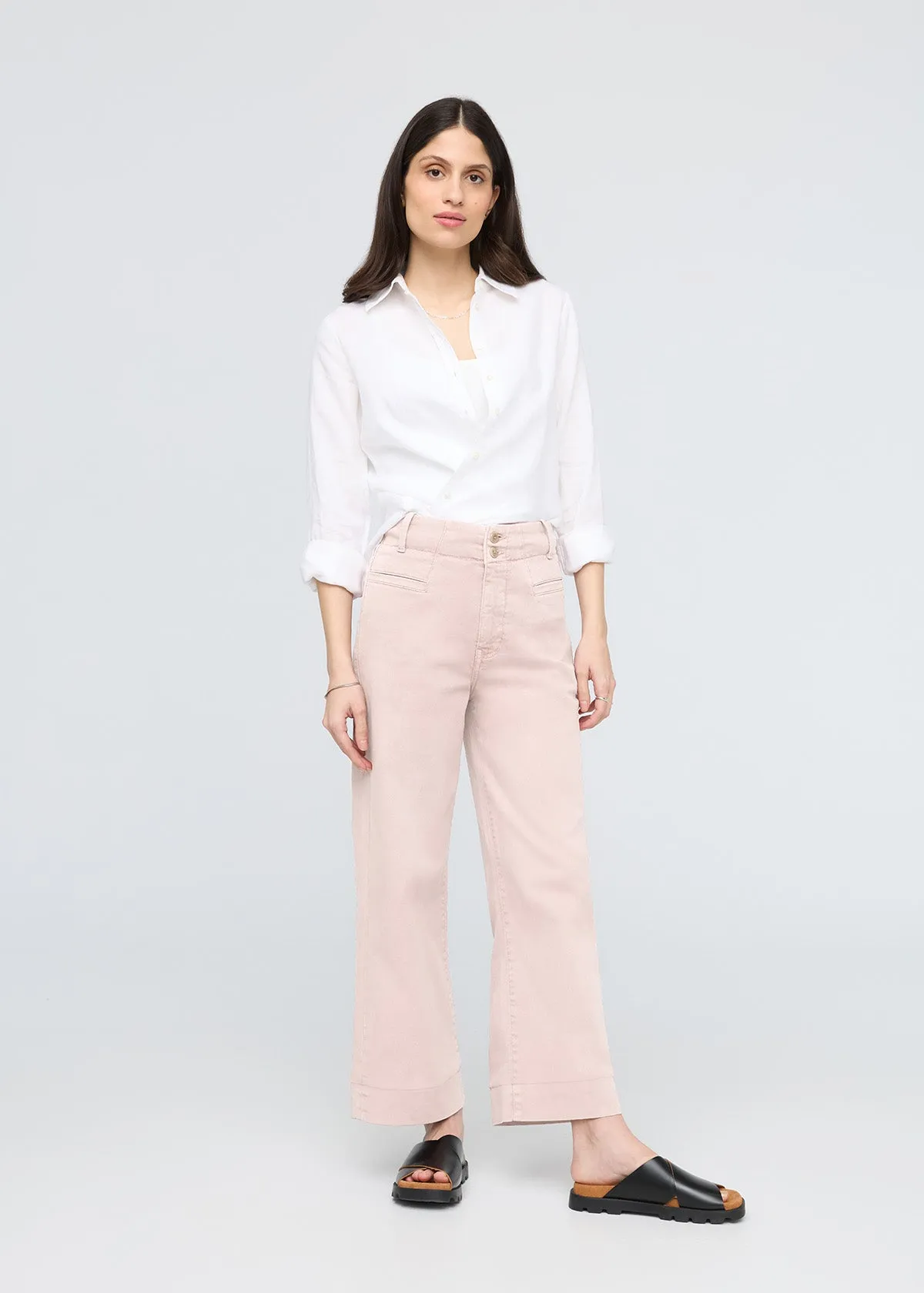 LuxTwill High Rise Trouser - Soft Rose sold by DUER product image thumbnail 2