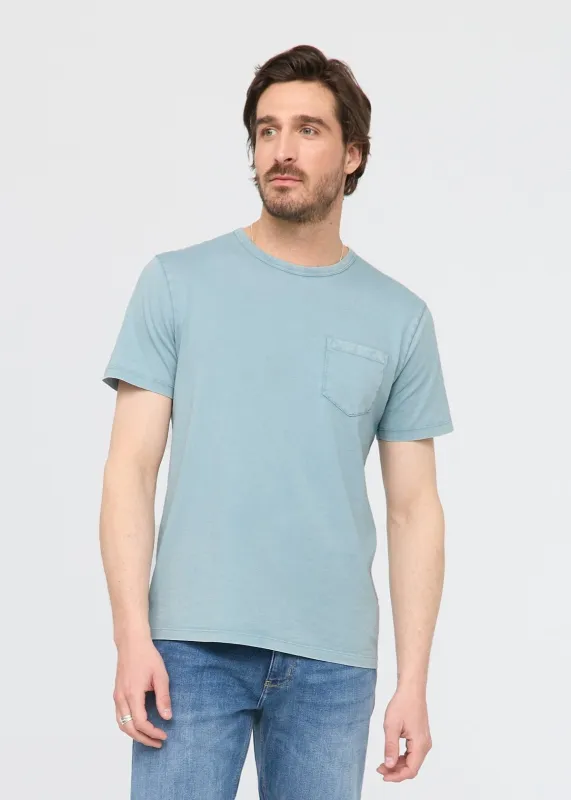 PurePima Vintage Pocket Tee - Washed Oceanic sold by DUER