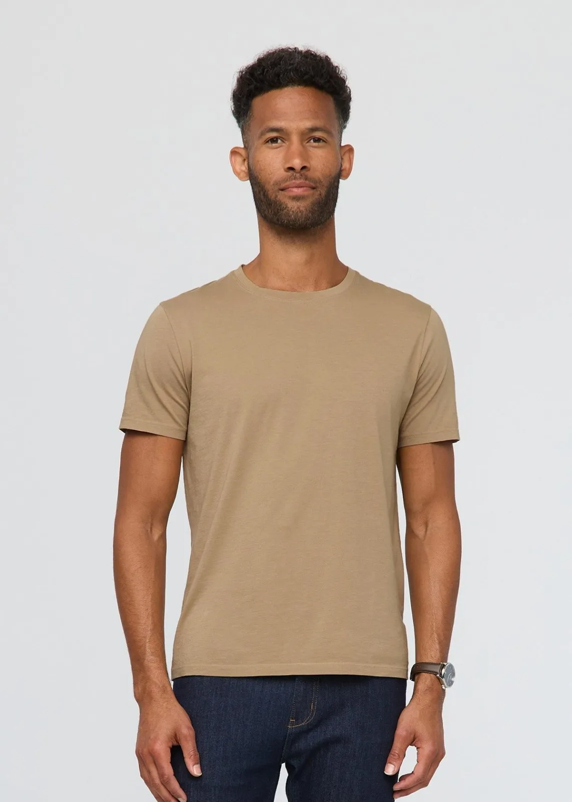 PurePima Only Tee - Desert Khaki sold by DUER