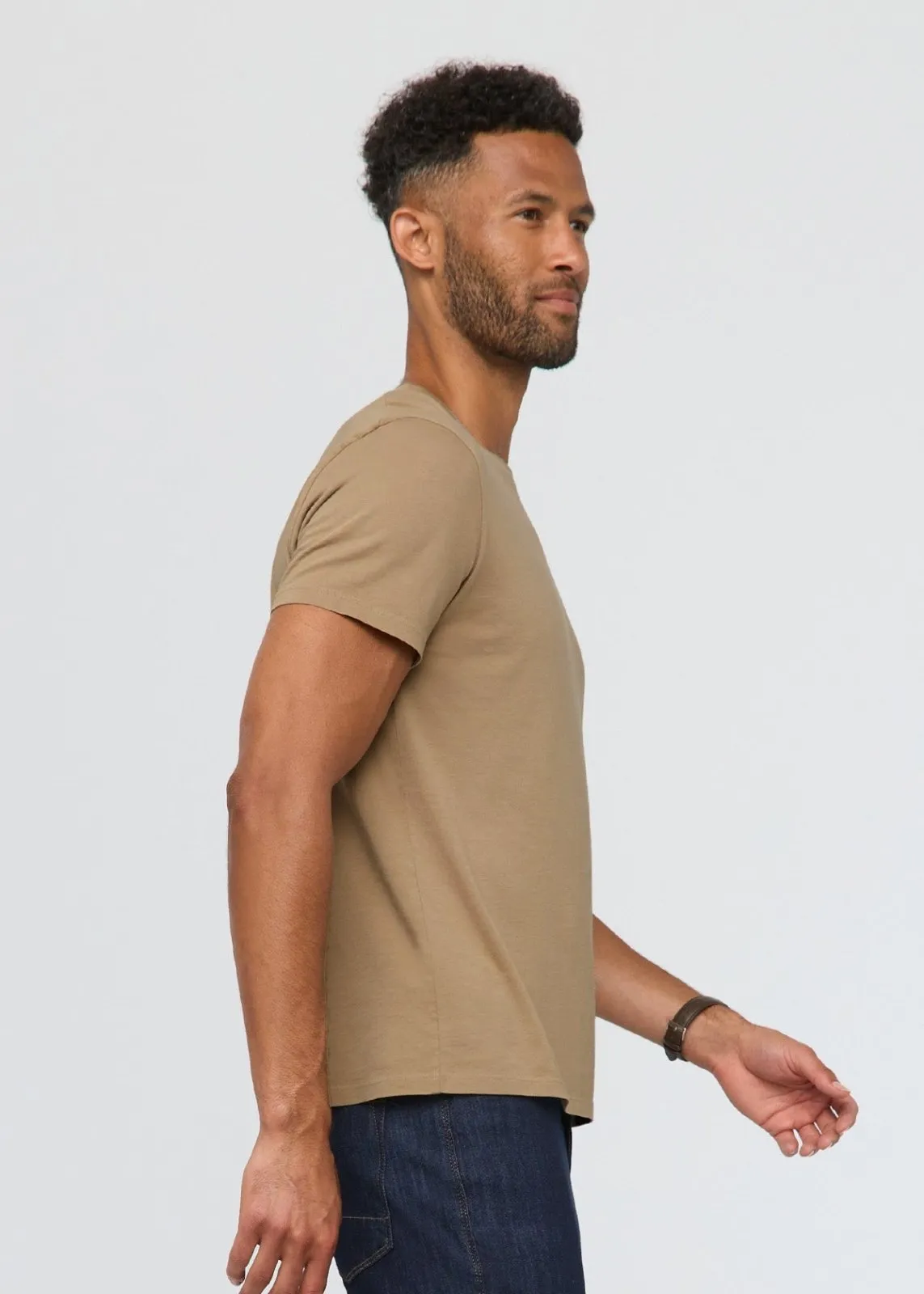 PurePima Only Tee - Desert Khaki sold by DUER product image thumbnail 3