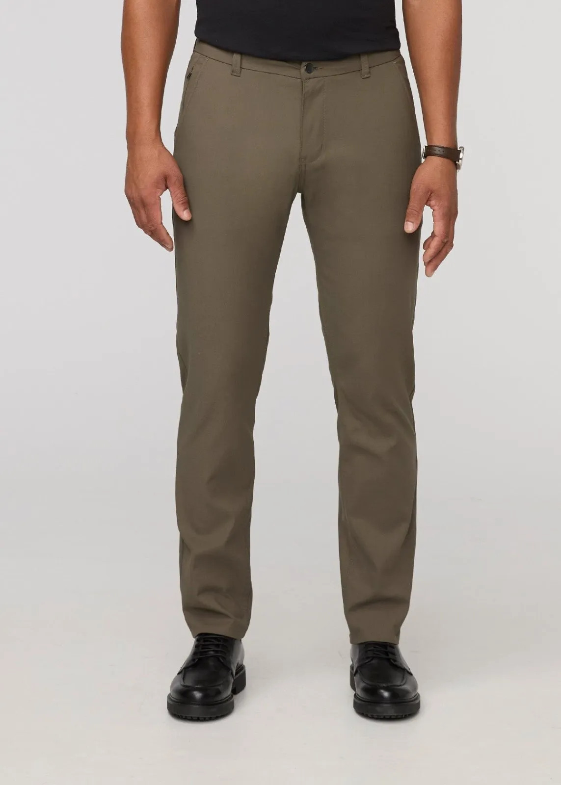NuStretch Relaxed Taper Trouser - Thyme sold by DUER