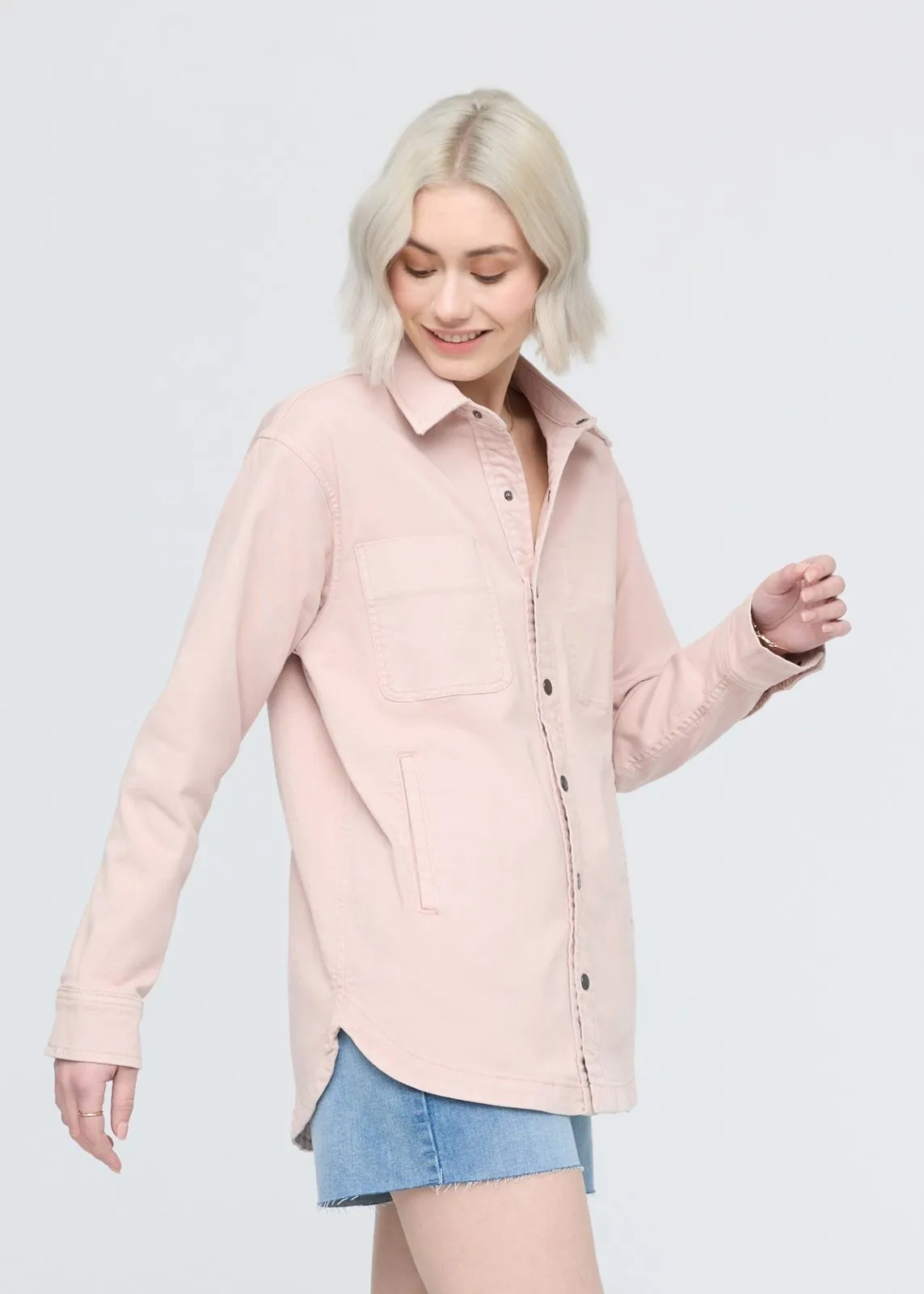 LuxTwill Overshirt - Soft Rose sold by DUER product image thumbnail 3