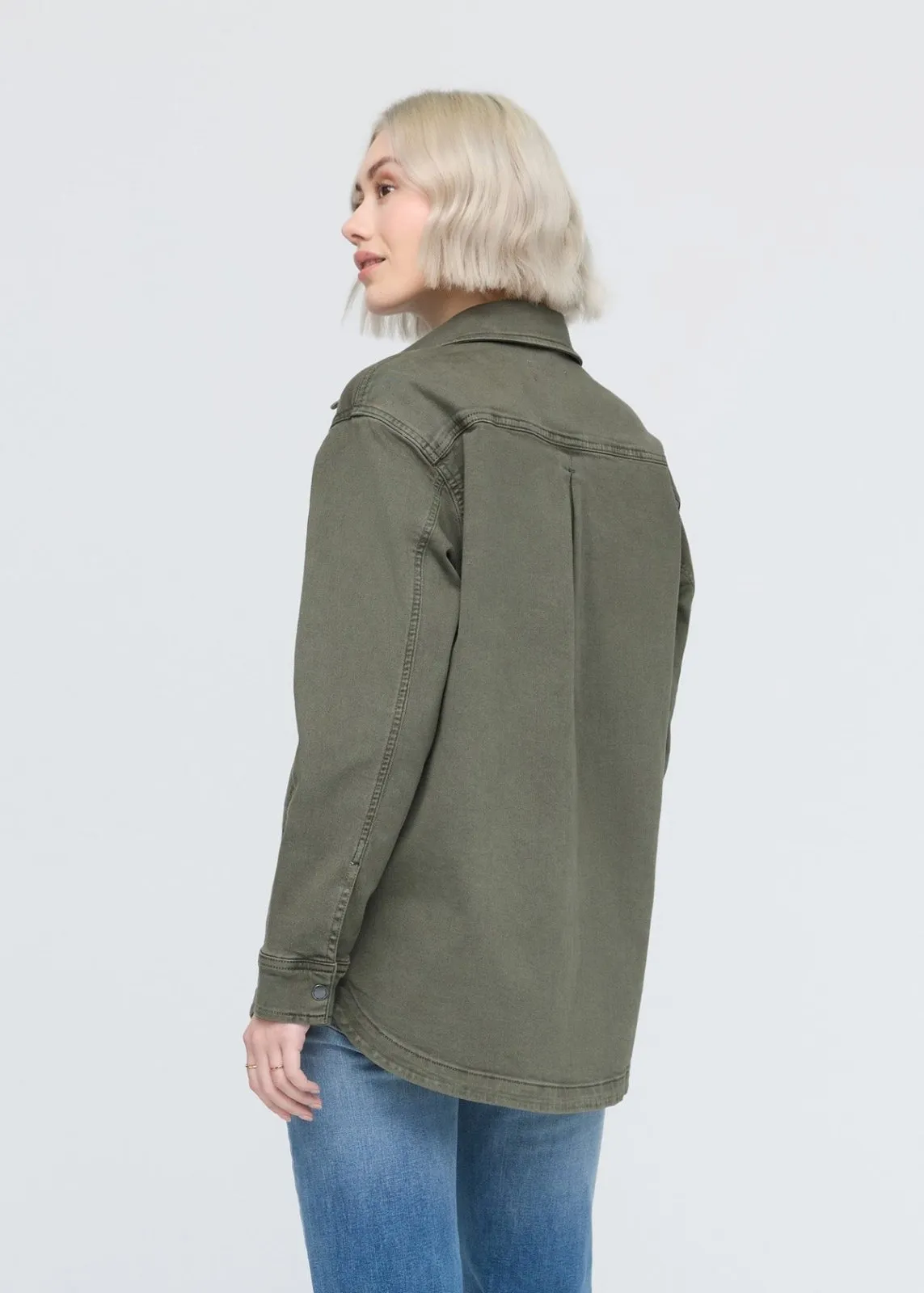 LuxTwill Overshirt - Thyme sold by DUER product image thumbnail 4