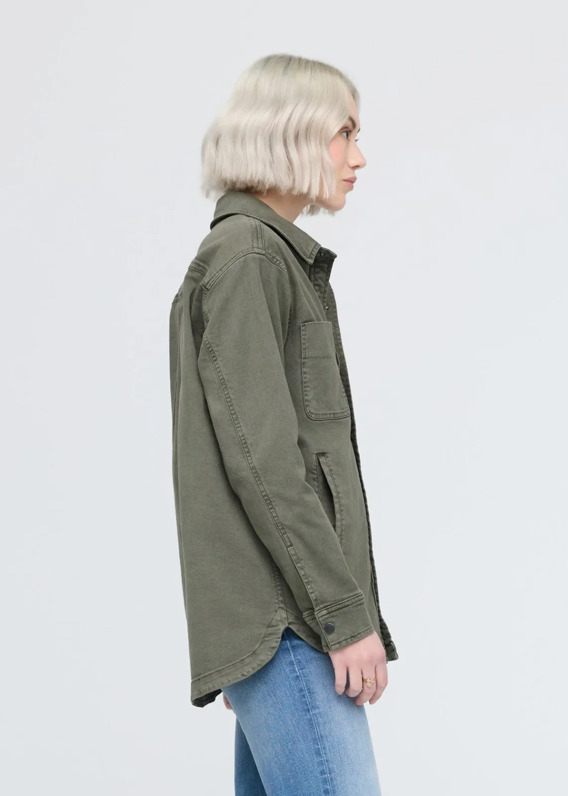 LuxTwill Overshirt - Thyme sold by DUER product image thumbnail 3