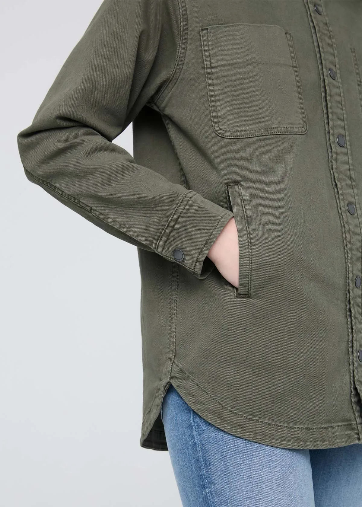 LuxTwill Overshirt - Thyme sold by DUER product image thumbnail 5