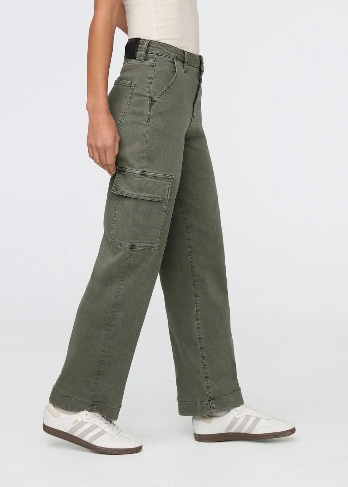 LuxTwill High Rise Cargo Pant - Thyme sold by DUER product image thumbnail 3