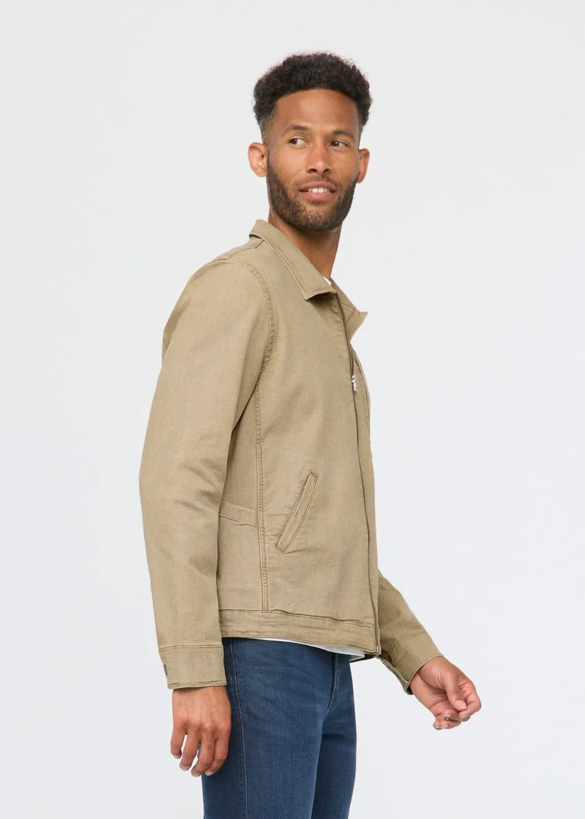 Stretch Canvas Utility Jacket - Tan sold by DUER product image thumbnail 3
