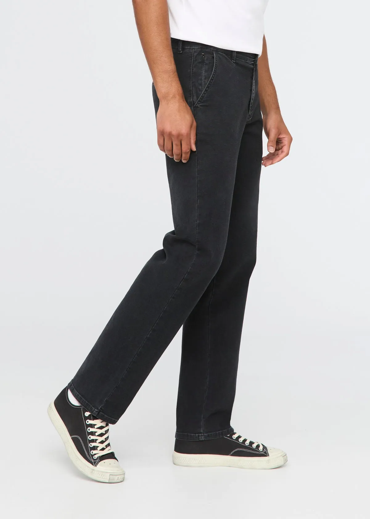Stretch Canvas Relaxed Straight Chino - Black sold by DUER product image thumbnail 3