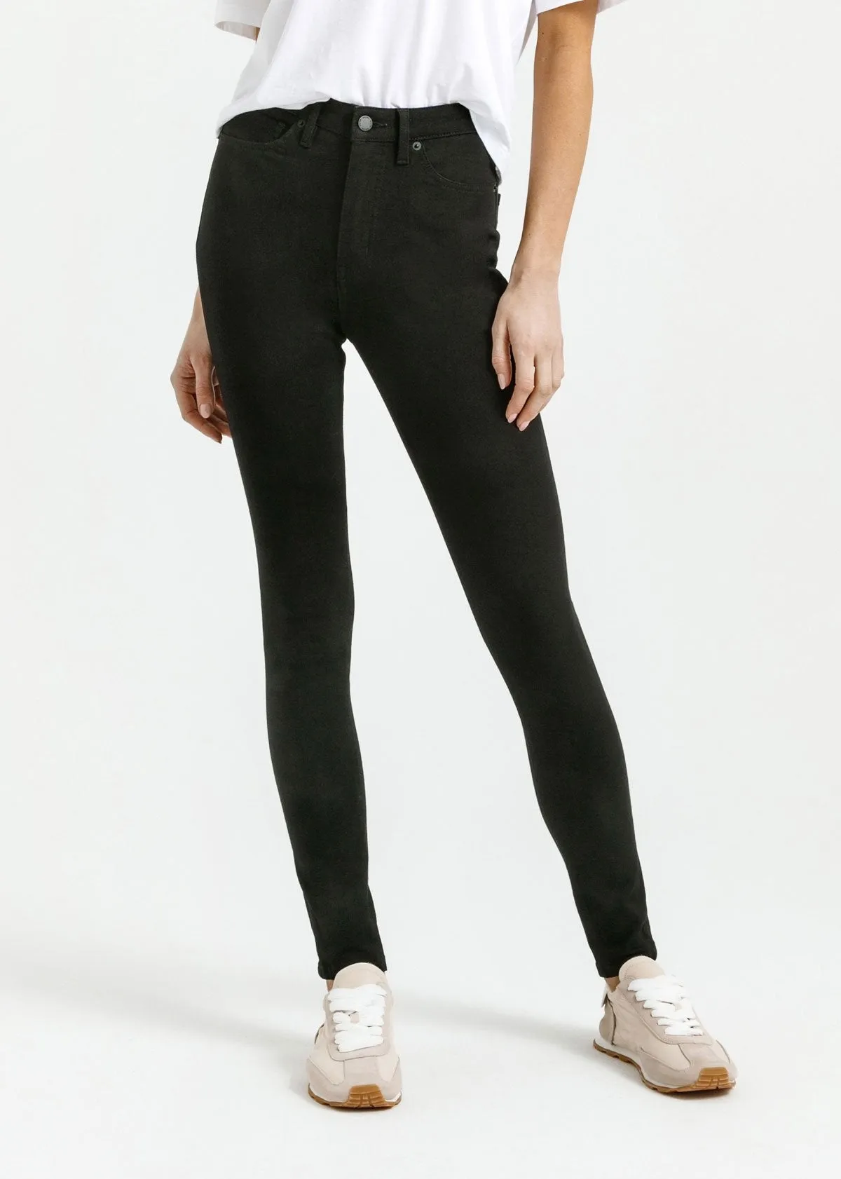 Four Way Flex High Rise Skinny - Black sold by DUER