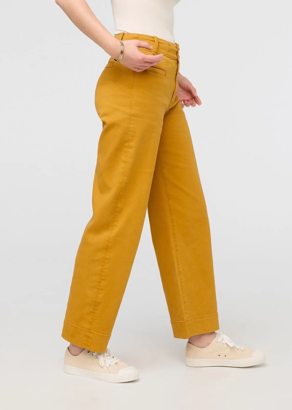 LuxTwill High Rise Trouser - Cider sold by DUER product image thumbnail 3