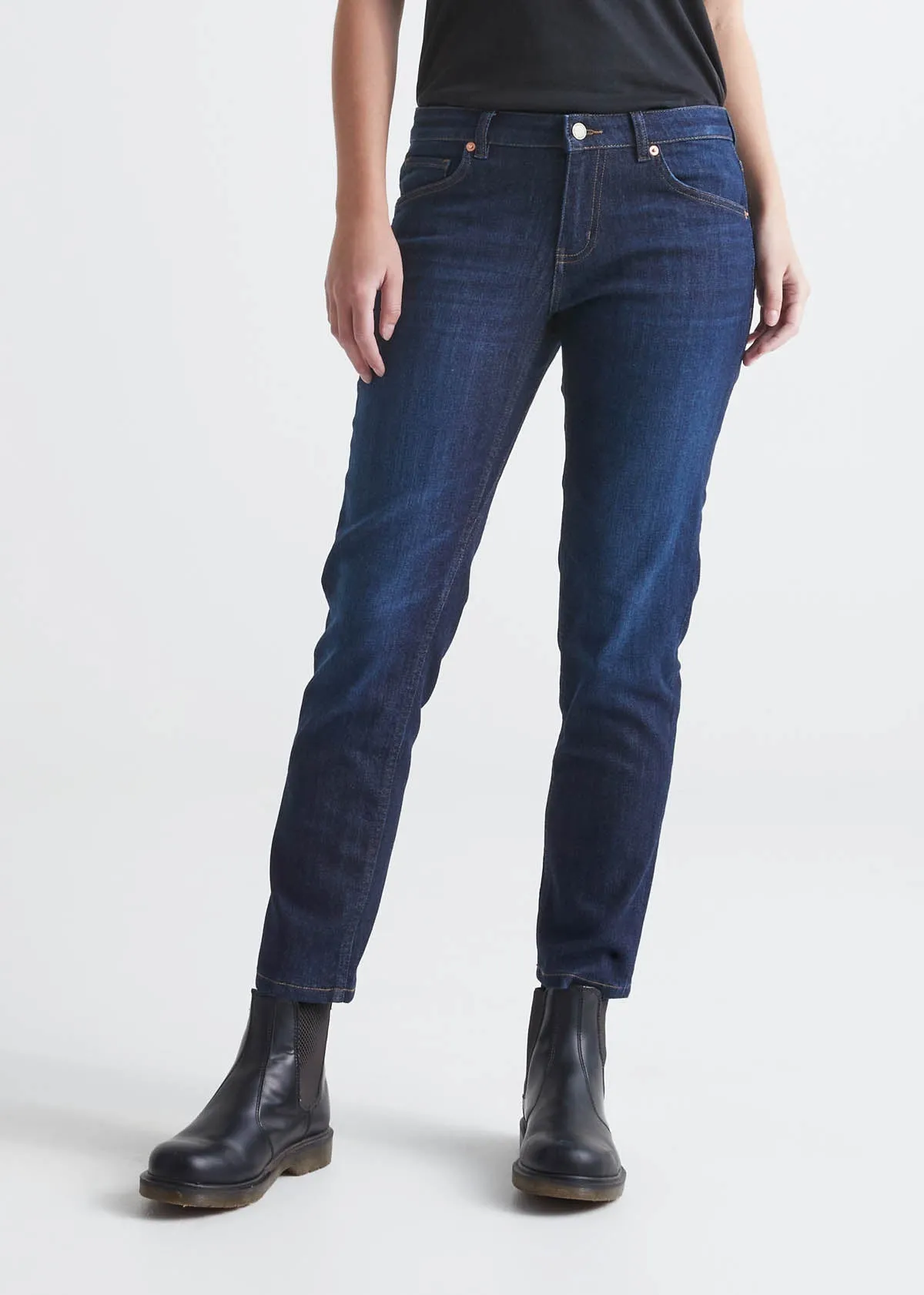 Performance Denim Girlfriend - Dark Stone sold by DUER