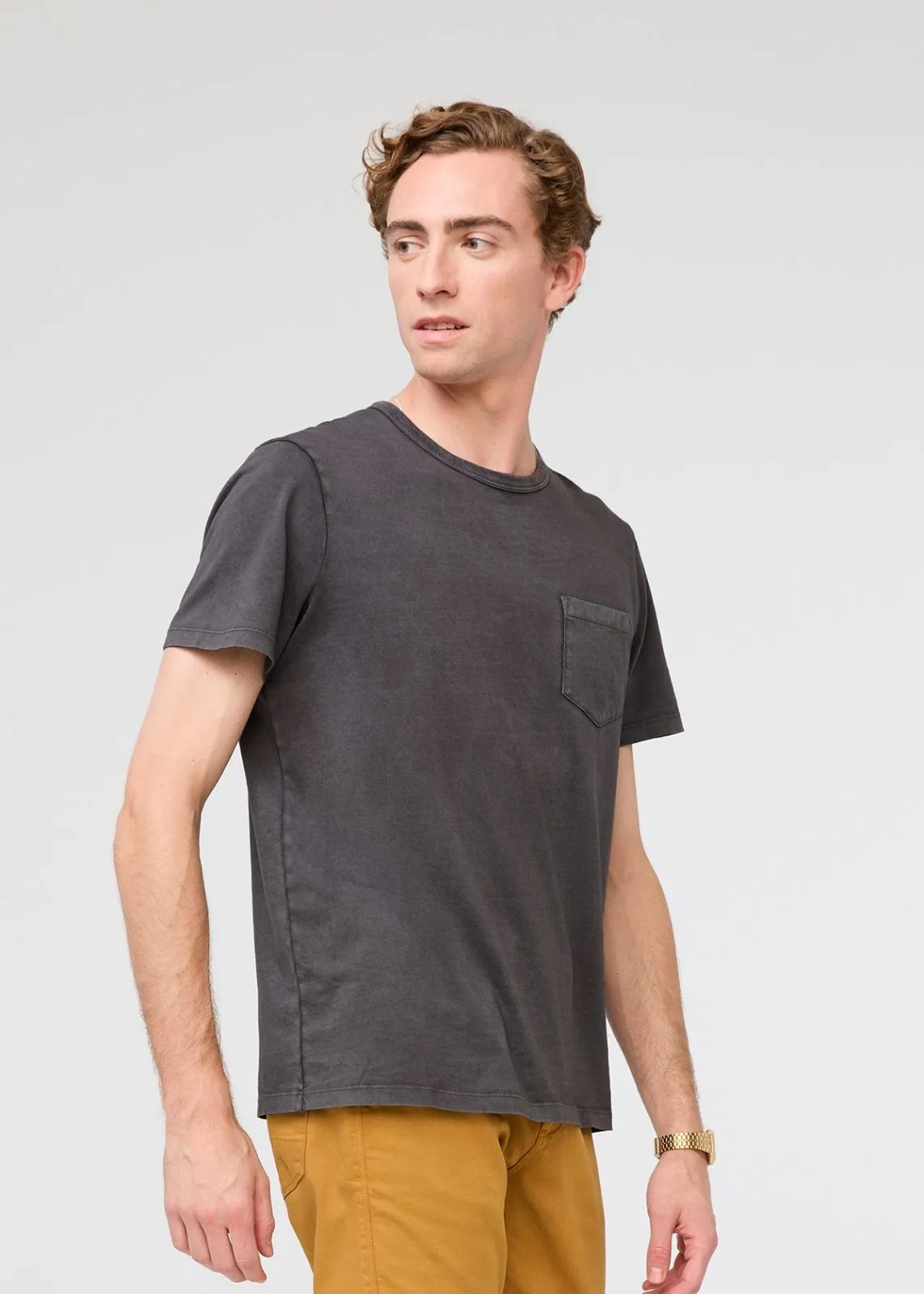 PurePima Vintage Pocket Tee - Washed Grey sold by DUER product image thumbnail 3