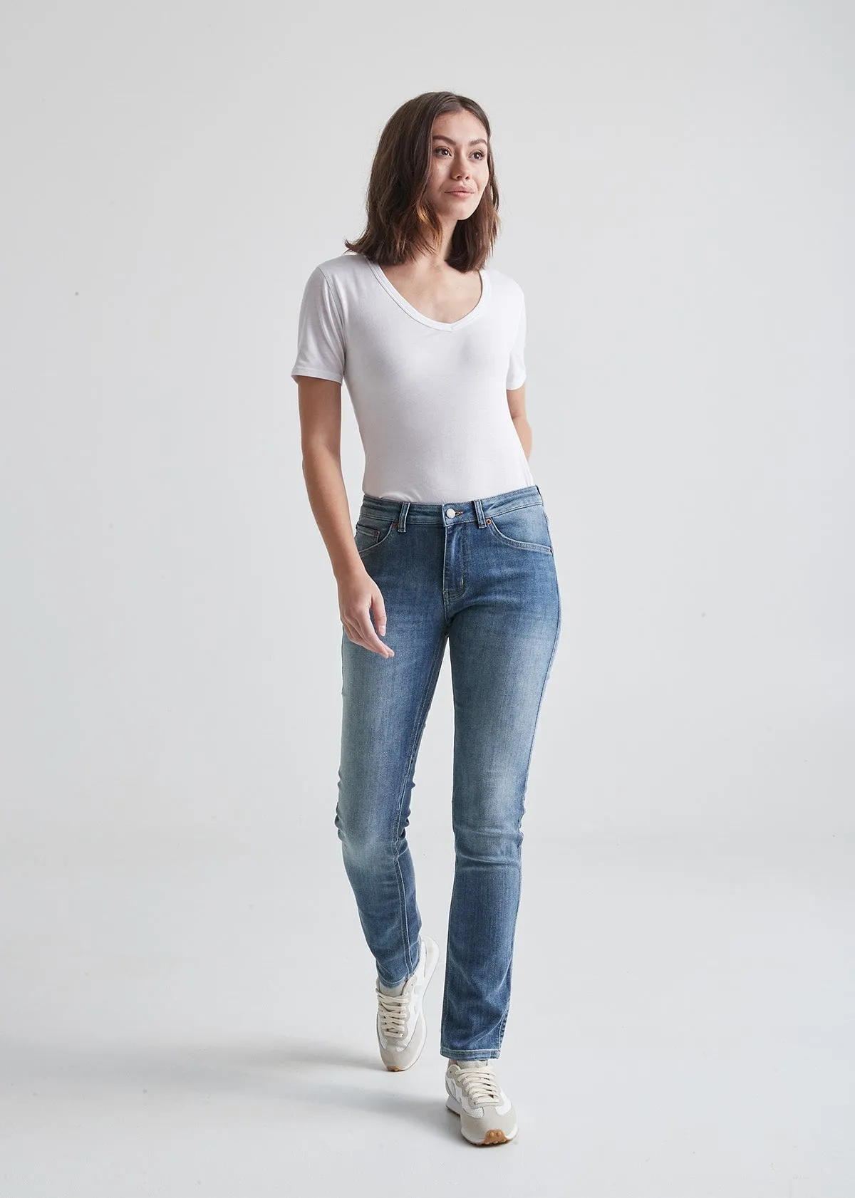 Performance Denim Mid Rise Slim Straight - Tidal sold by DUER product image thumbnail 3